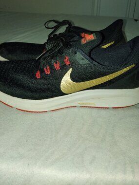 NIKE AIR ZOOM PEGASUS 35 SNEAKERS GOLD/RED RUNNING SHOES 942851-018~MENS SIZE 12